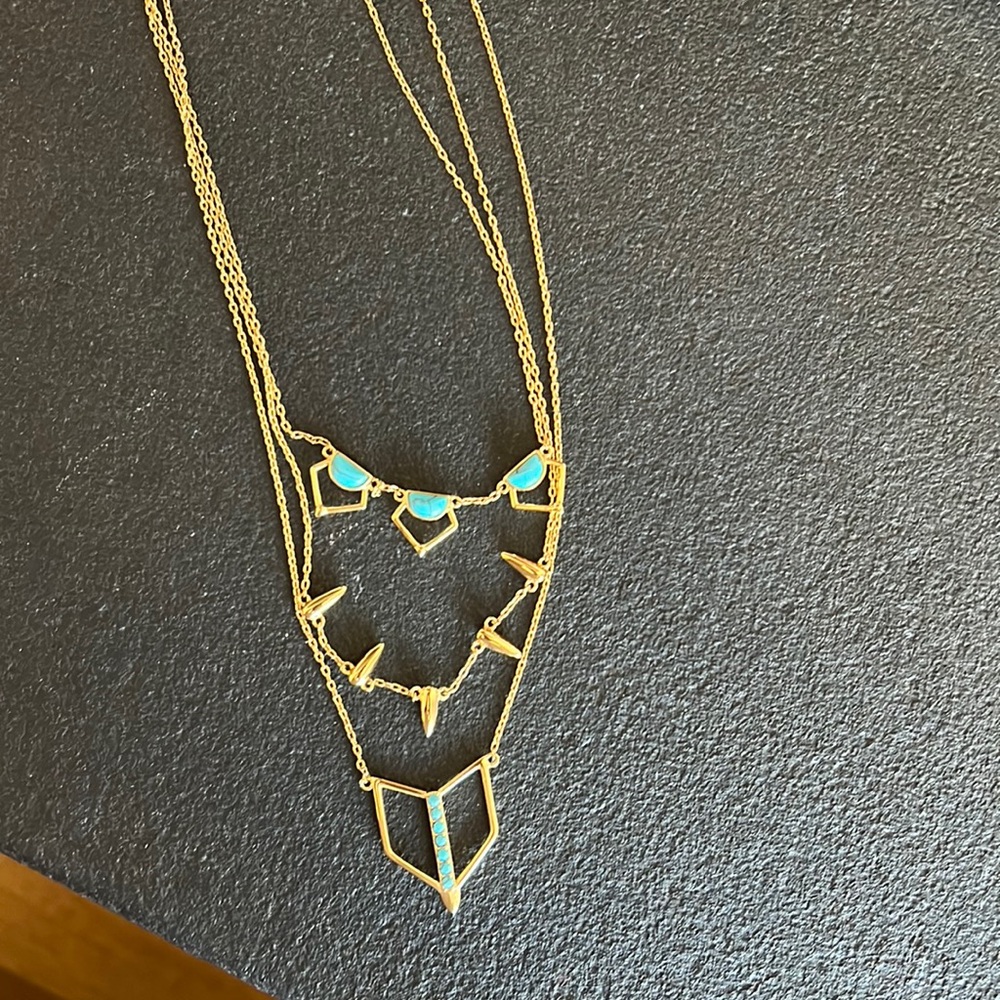 Stella & Dot layered gold necklace